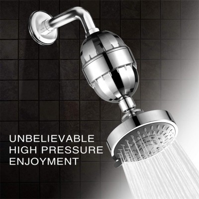 Rainfall showerhead high pressure 5 functions duchas ABS chromed top shower and water purifier set