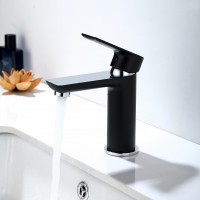 Watermark Approval Solid Brass Chrome Black Basin Faucet